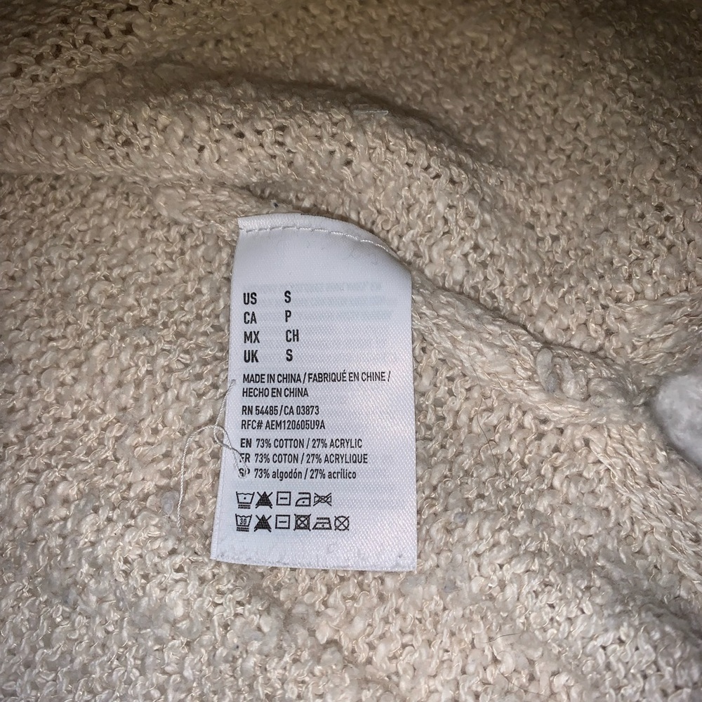 American Eagle Cream Knit Tank Top Size Small Like New - Picture 3 of 5